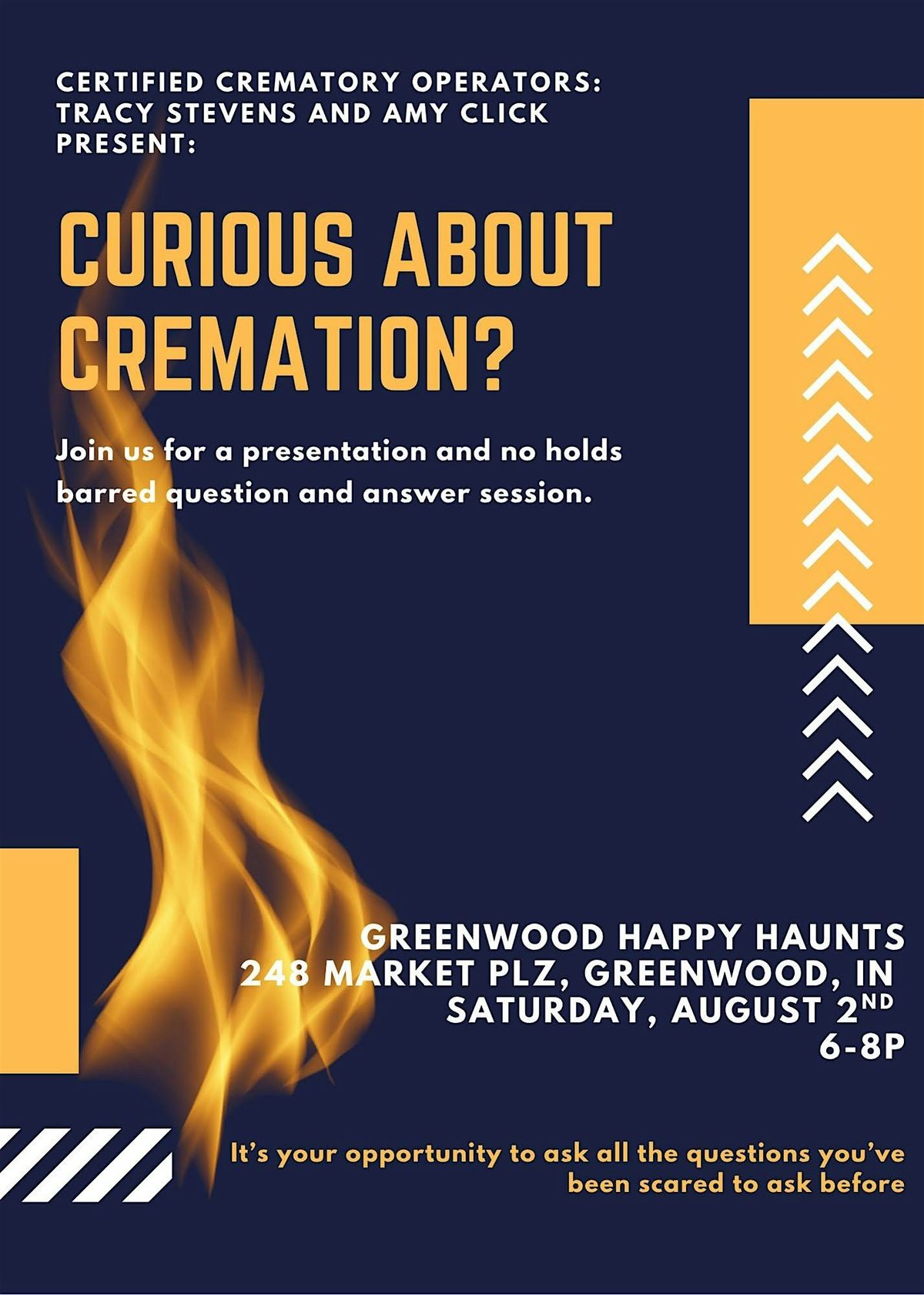 Curious About Cremation?, 2 August | Event in Greenwood | AllEvents