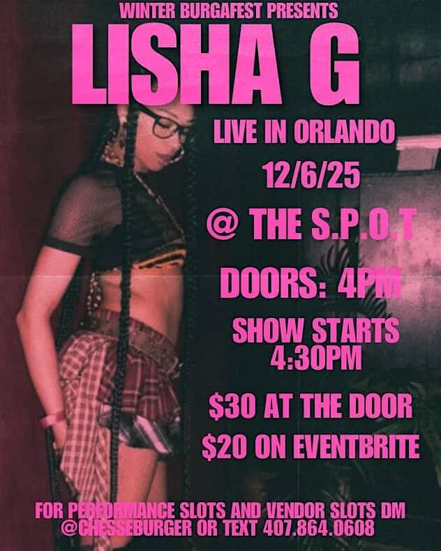 Lisha G Performing live in orlando December 6th @ the spot, 6 December | Event in Azalea Park | AllEvents