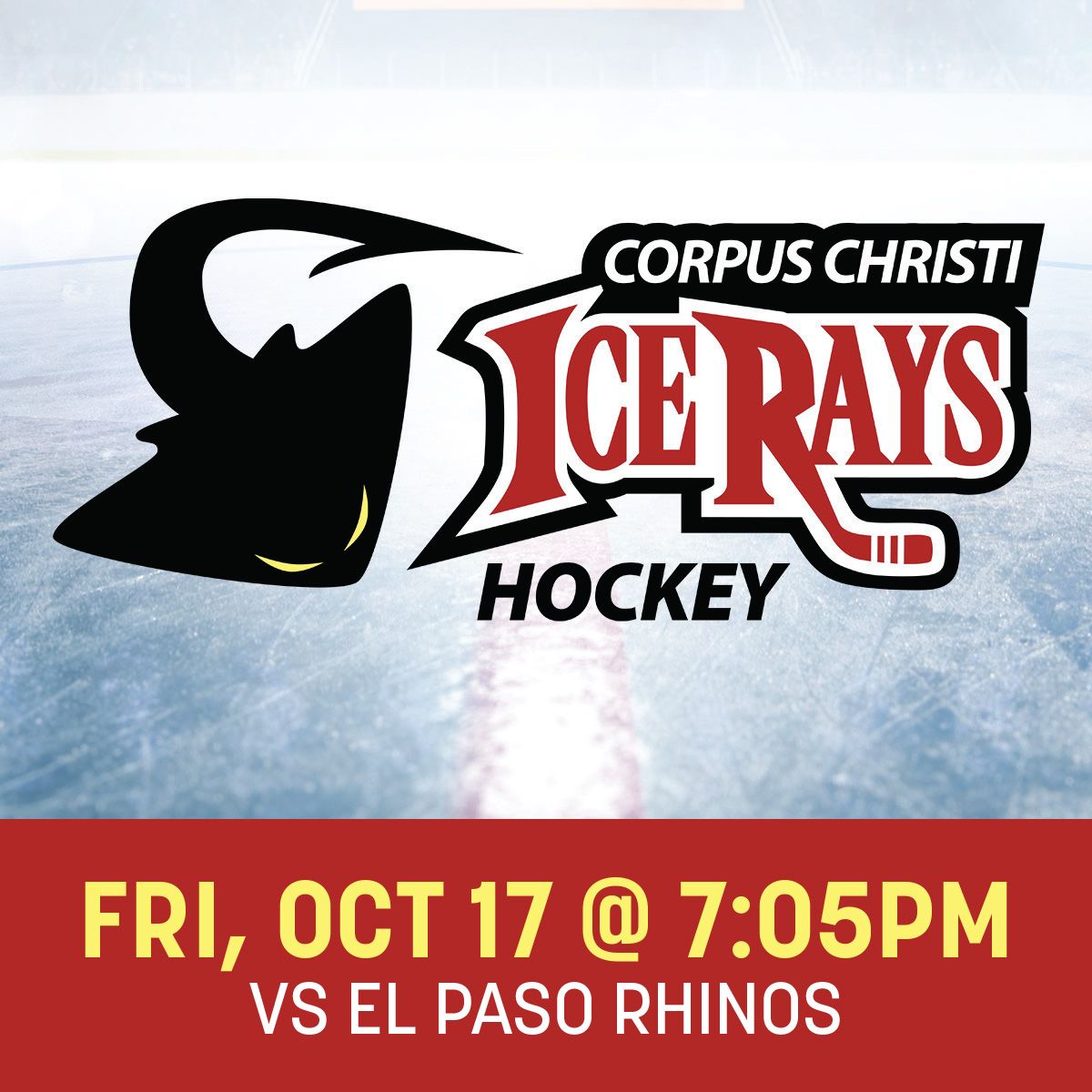 El Paso Rhinos at Corpus Christi IceRays at American Bank Center, 17 October | Event in Corpus Christi | AllEvents