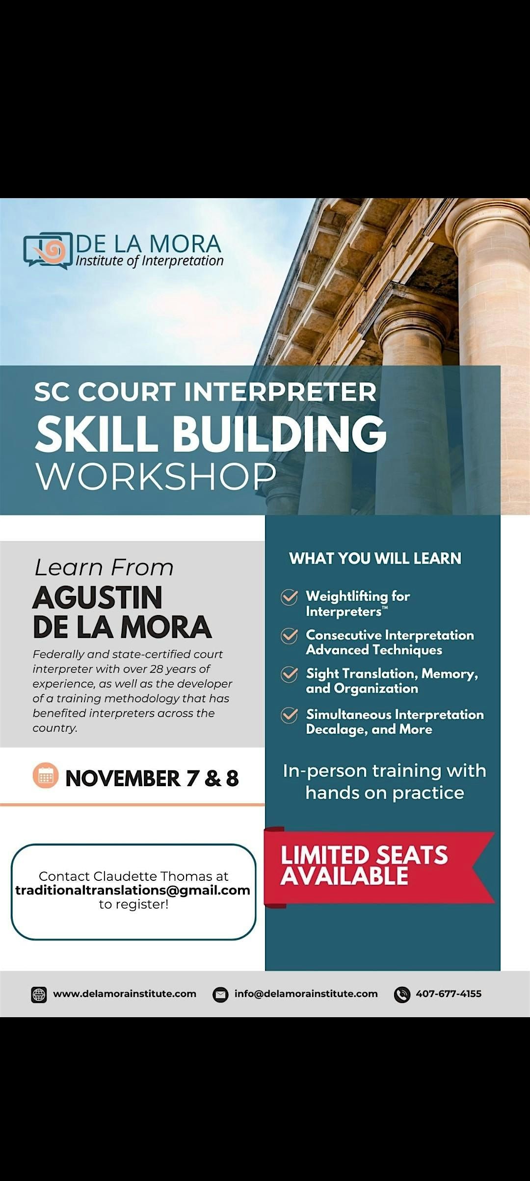 Interactive 2 Day Skill Building Workshop for Legal Interpreters, 8 November | Event in Greenville | AllEvents