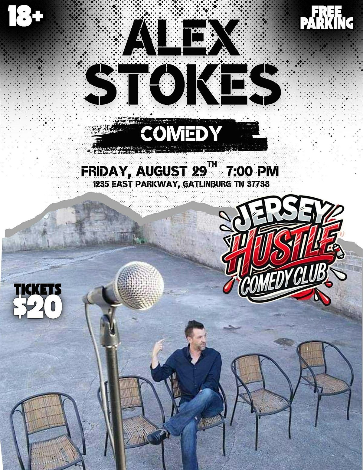 Alex Stokes Comedy LIVE@ Jersey Hustle Comedy Club, 29 August | Event in Gatlinburg | AllEvents