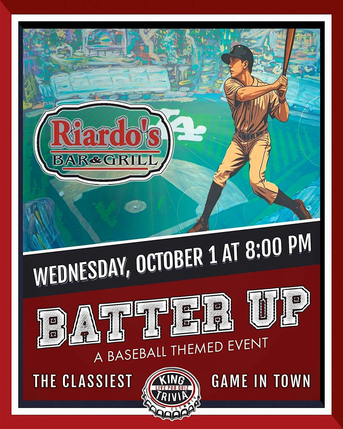 Baseball Trivia Night at Riardo's, 1 October | Event in New Castle | AllEvents