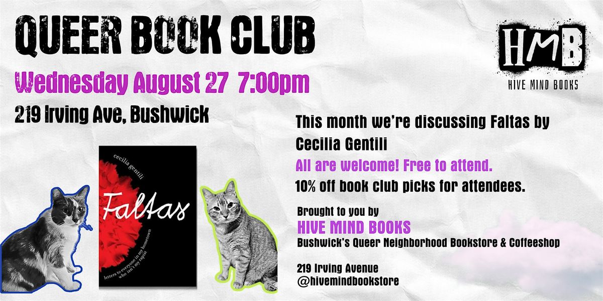 Queer Book Club, 27 August | Event in Brooklyn | AllEvents