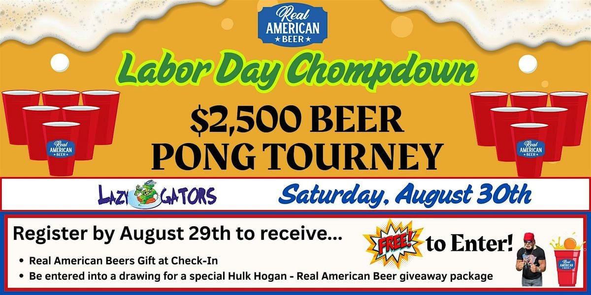 Lazy Gators Labor Day Chompdown - $2,500 Beer Pong Tournament 8/30, 30 August | Event in Lake Ozark | AllEvents