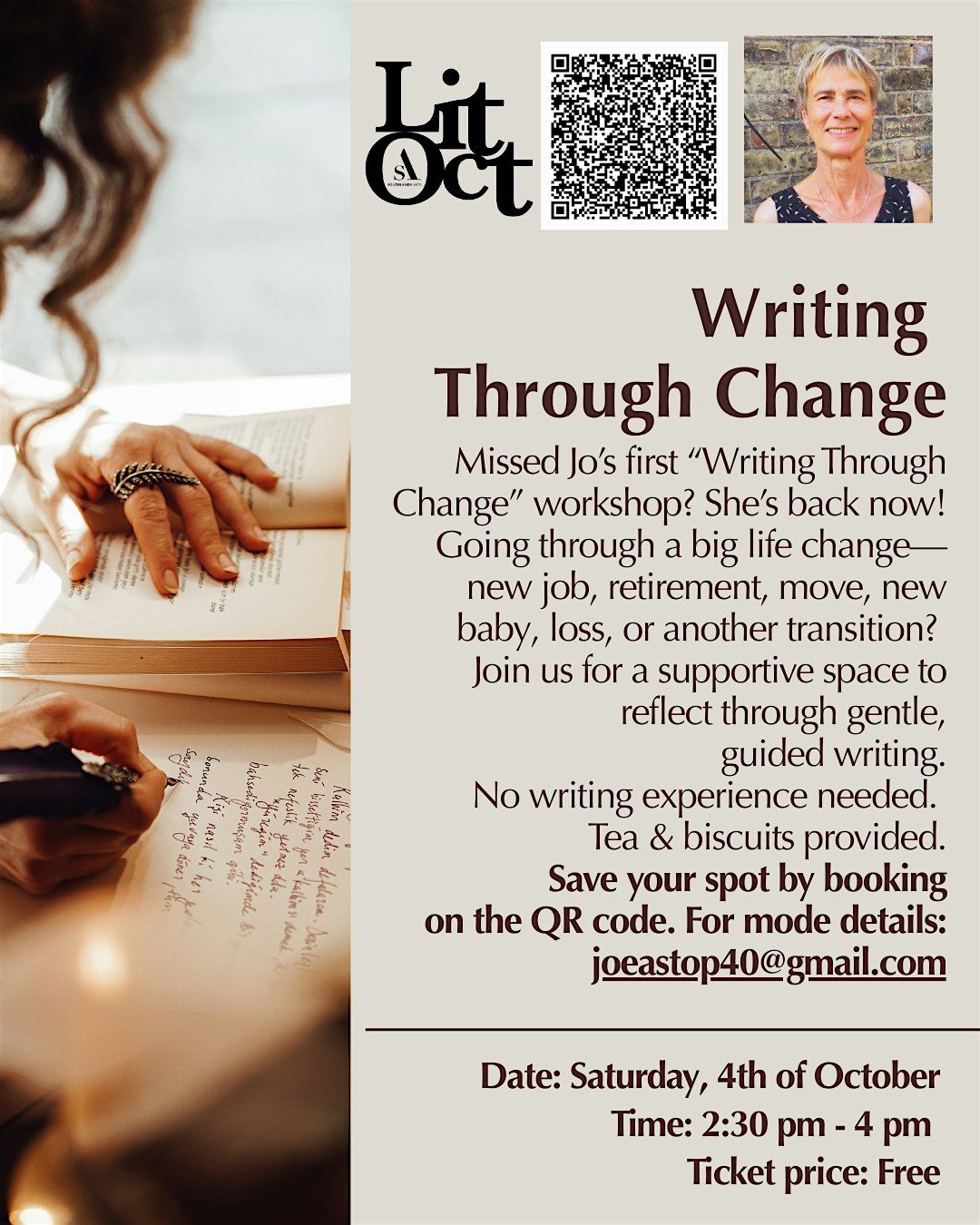 Writing Through Change - a taster workshop, 4 October | Event in Heston | AllEvents