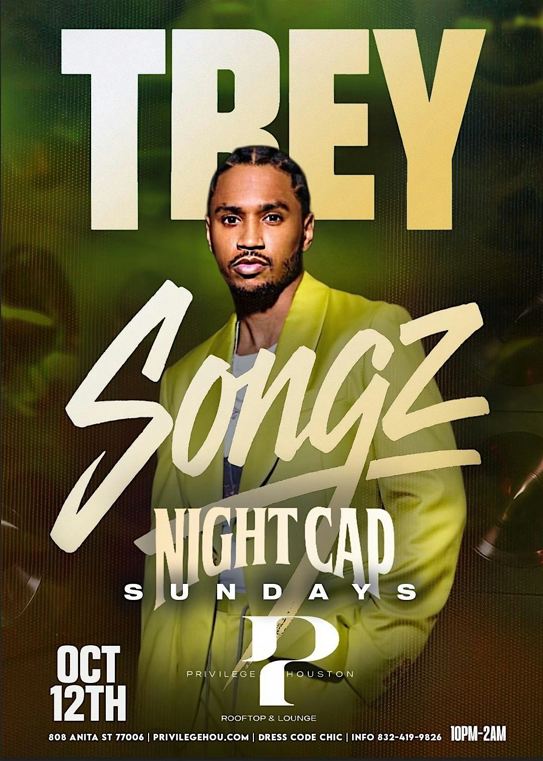 Oct 12 |Trey Songs Host Sundays at  The All New Privilege, 12 October | Event in Houston | AllEvents