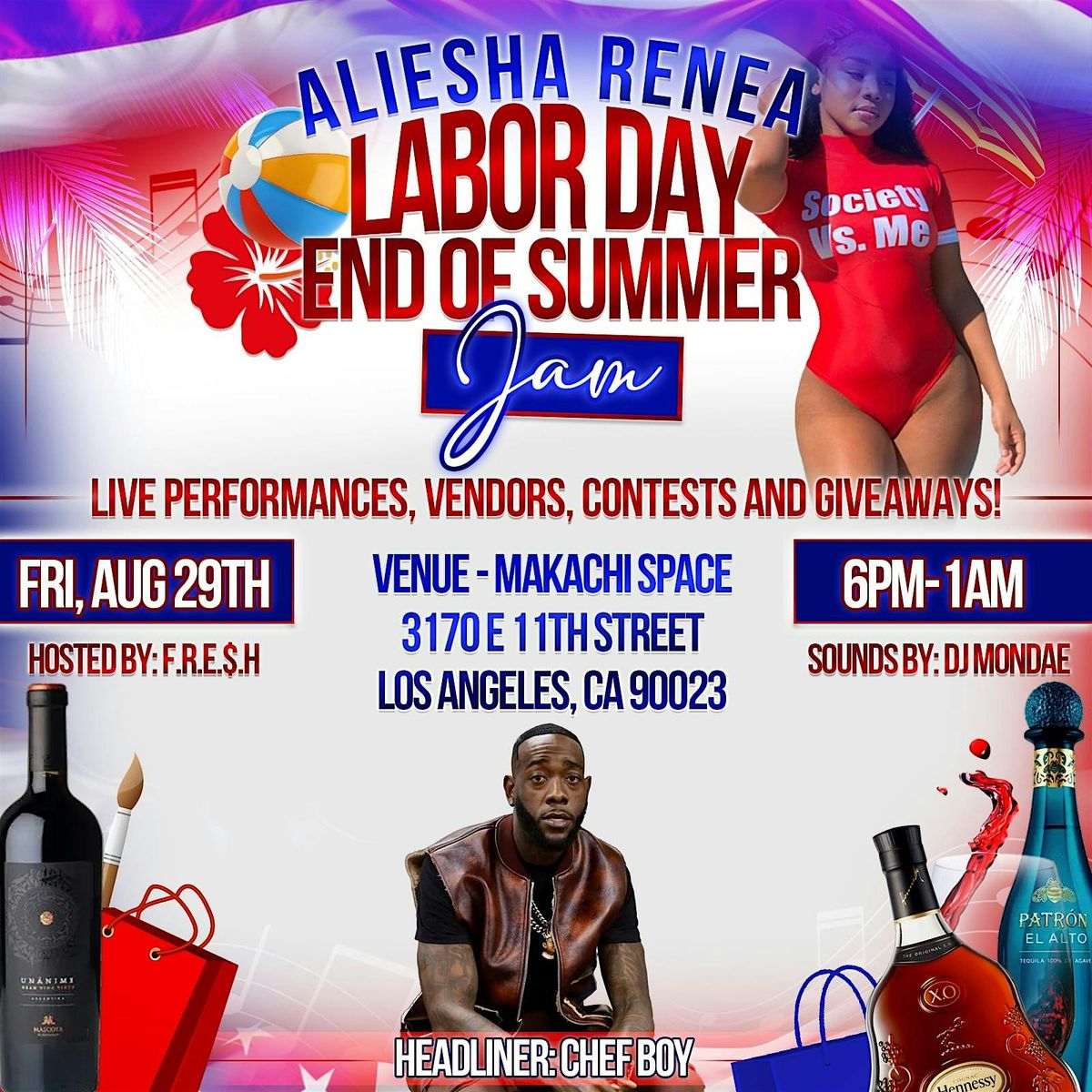 ALIESHA RENEA LABOR DAY END OF SUMMER JAM, 29 August | Event in Los Angeles | AllEvents
