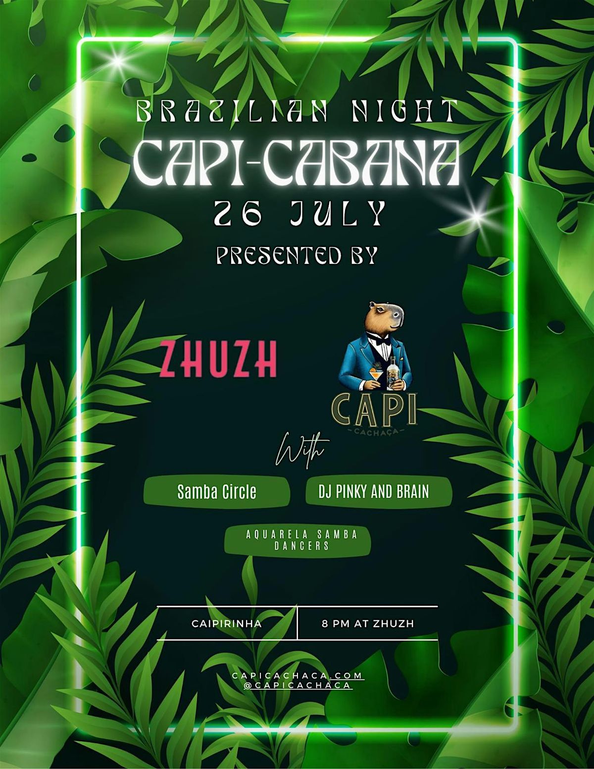 Capi Cabana: Brazilian Samba Party at Zhuzh, 26 July | Event in San Francisco | AllEvents