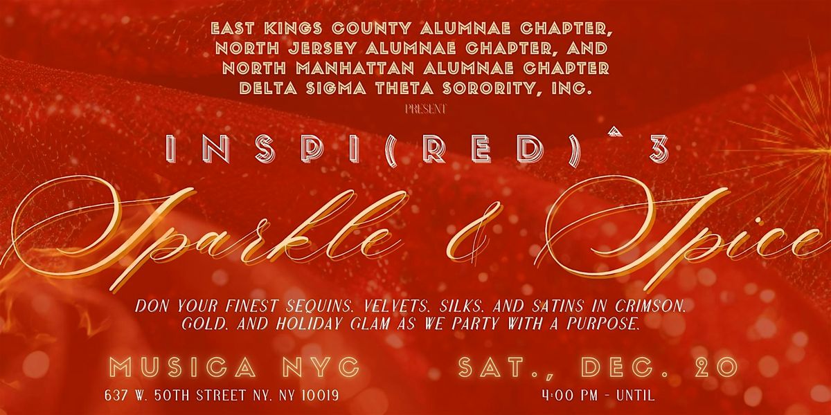INSPI(RED)^3: Sparkle & Spice, 20 December | Event in New York | AllEvents