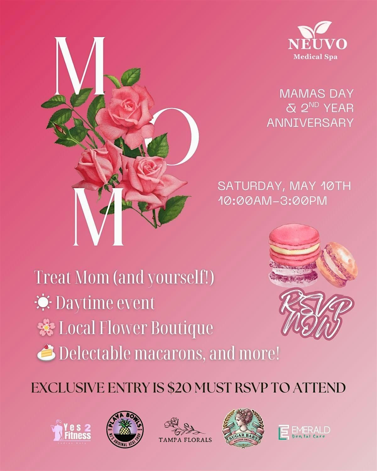Celebrating Two Years & Mama's Day at Neuvo, 10 May | Event in Wesley Chapel | AllEvents