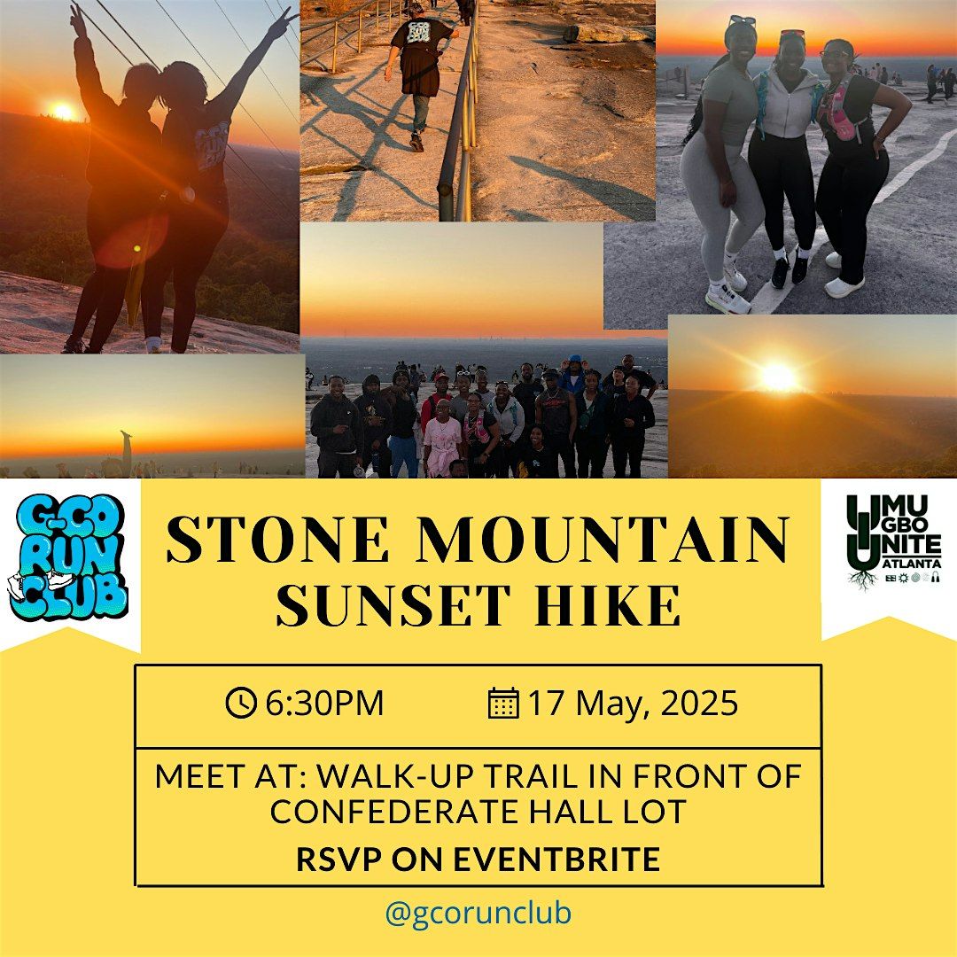 G-Co Run Club - Sunset Hike | Event in Stone Mountain | AllEvents