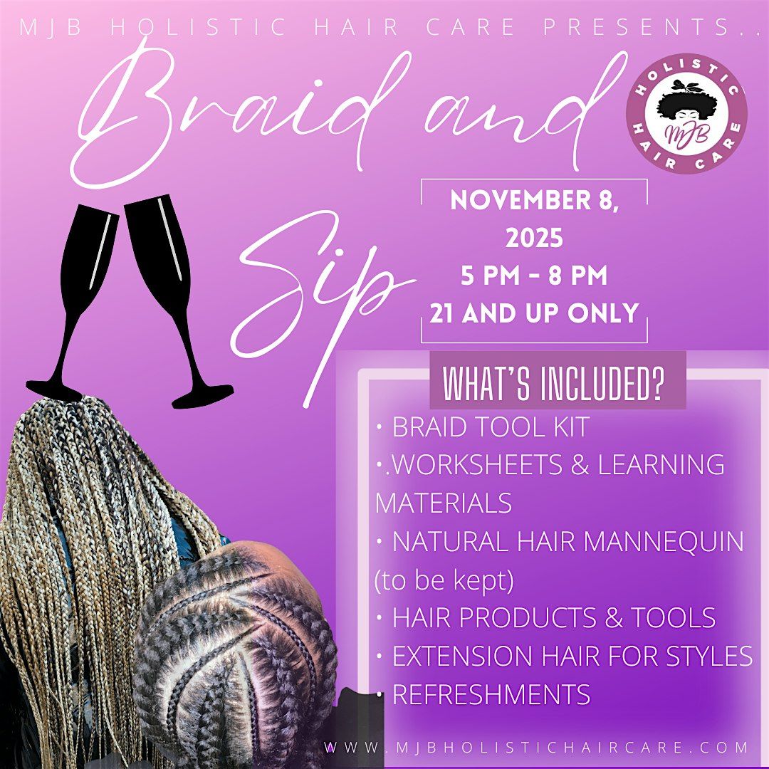 Braid and Sip, 8 November | Event in Bowie | AllEvents