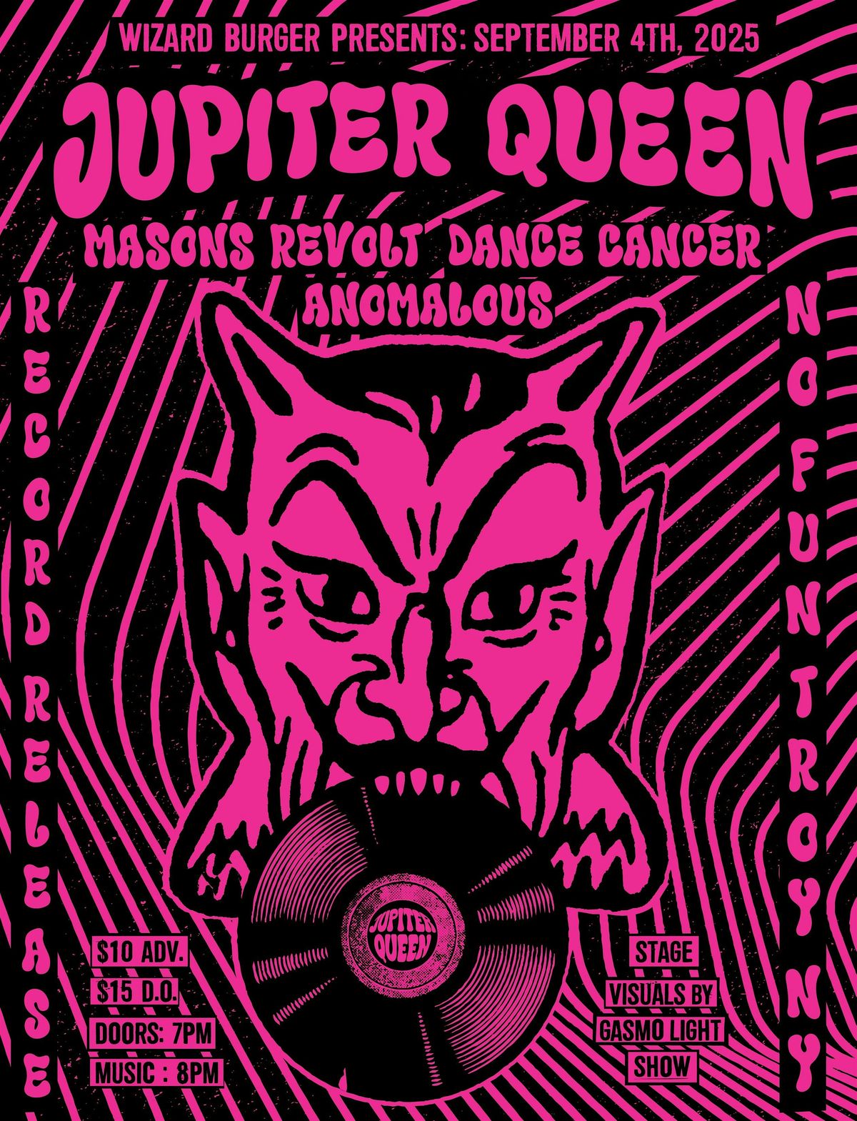 Jupiter Queen album release show w/ Masons Revolt Dance Cancer Anomalous, 4 September | Event in Troy | AllEvents