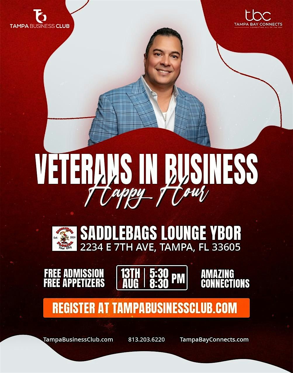 Veteran's in Business happy hour. Free admission. Free Apps, 13 August | Event in Tampa | AllEvents