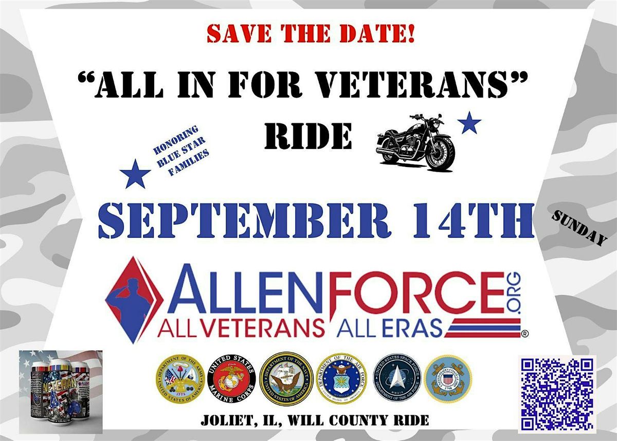 SAVE the DATE: All In For Veterans Celebration and Annual Ride!, 14 September | Event in Joliet | AllEvents