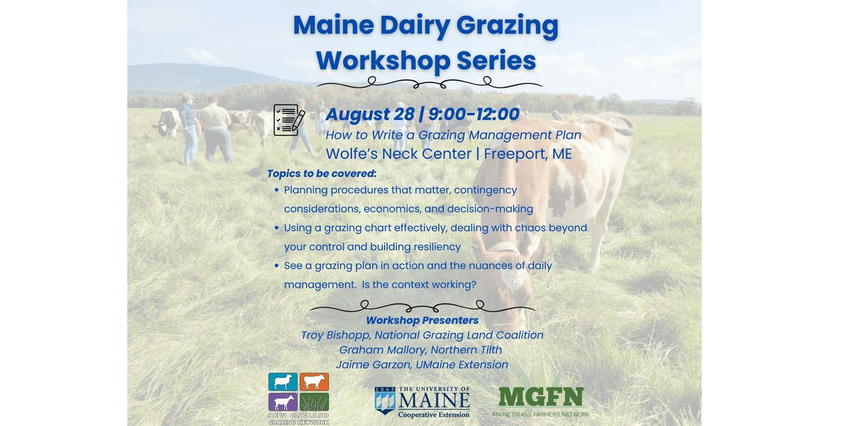 How to Write a Grazing Management Plan, 28 August | Event in Freeport | AllEvents