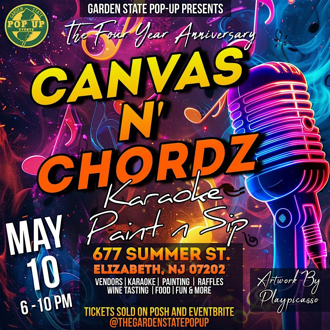 Canvas n' Chordz: Karaoke Paint n' Sip, 10 May | Event in Elizabeth | AllEvents