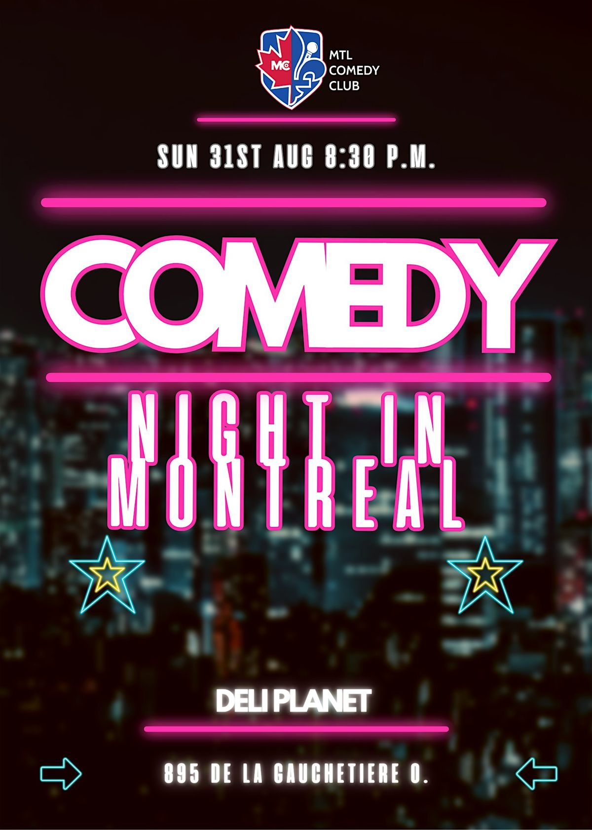 Comedy Night in Montreal – Sunday October 12th, 2025, 12 October | Event in Montréal | AllEvents