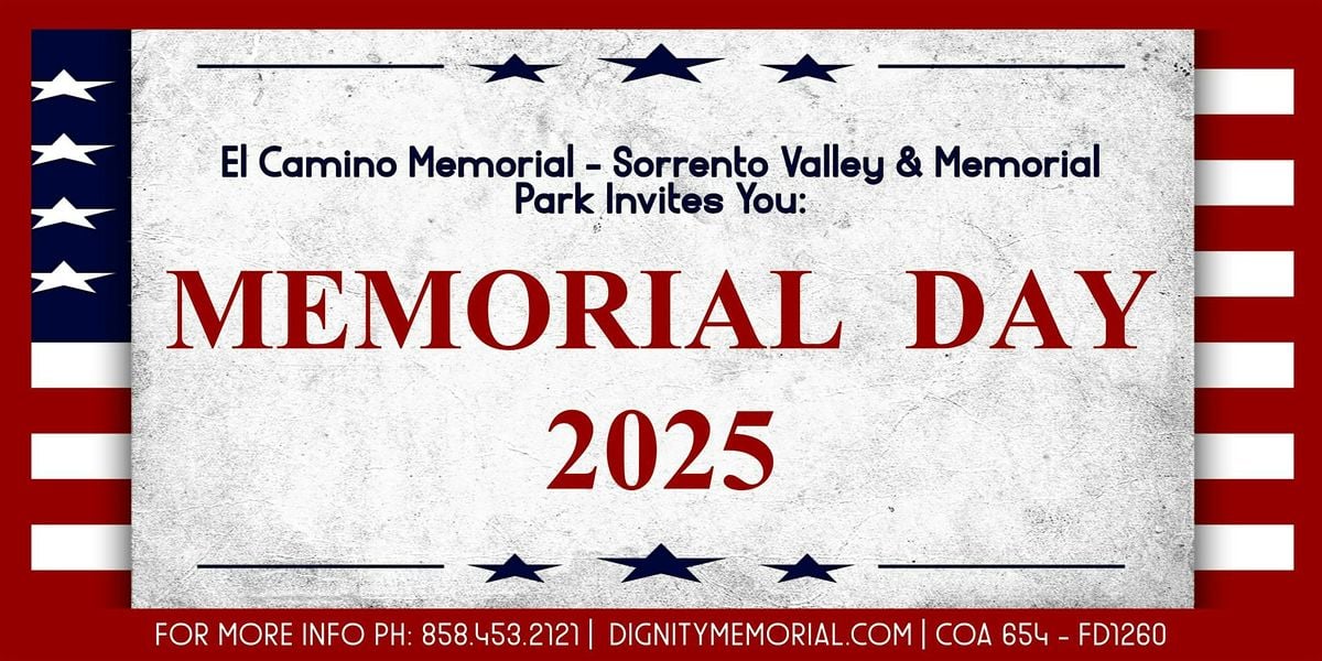 Memorial Day at El Camino 2025, 24 May | Event in San Diego | AllEvents