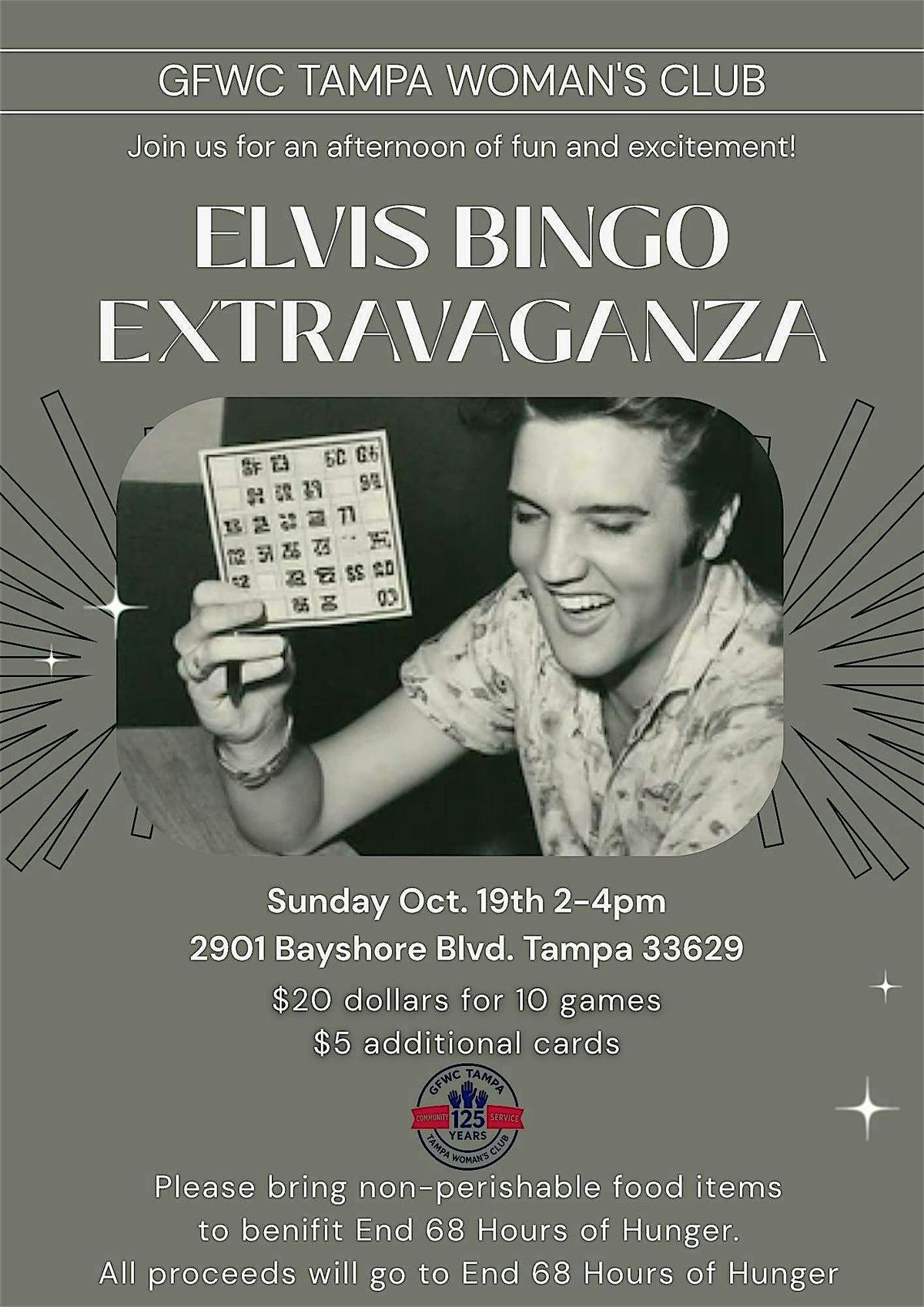 Elvis Bingo, 19 October | Event in Tampa | AllEvents