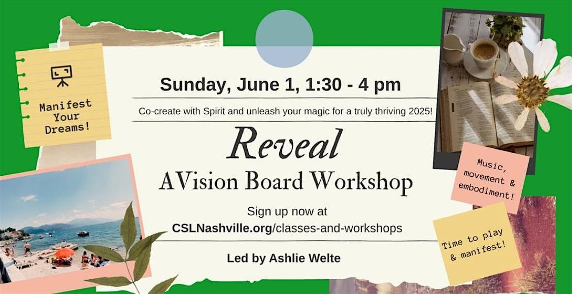 Reveal: A Vision Board Workshop, 1 June | Event in Nashville | AllEvents