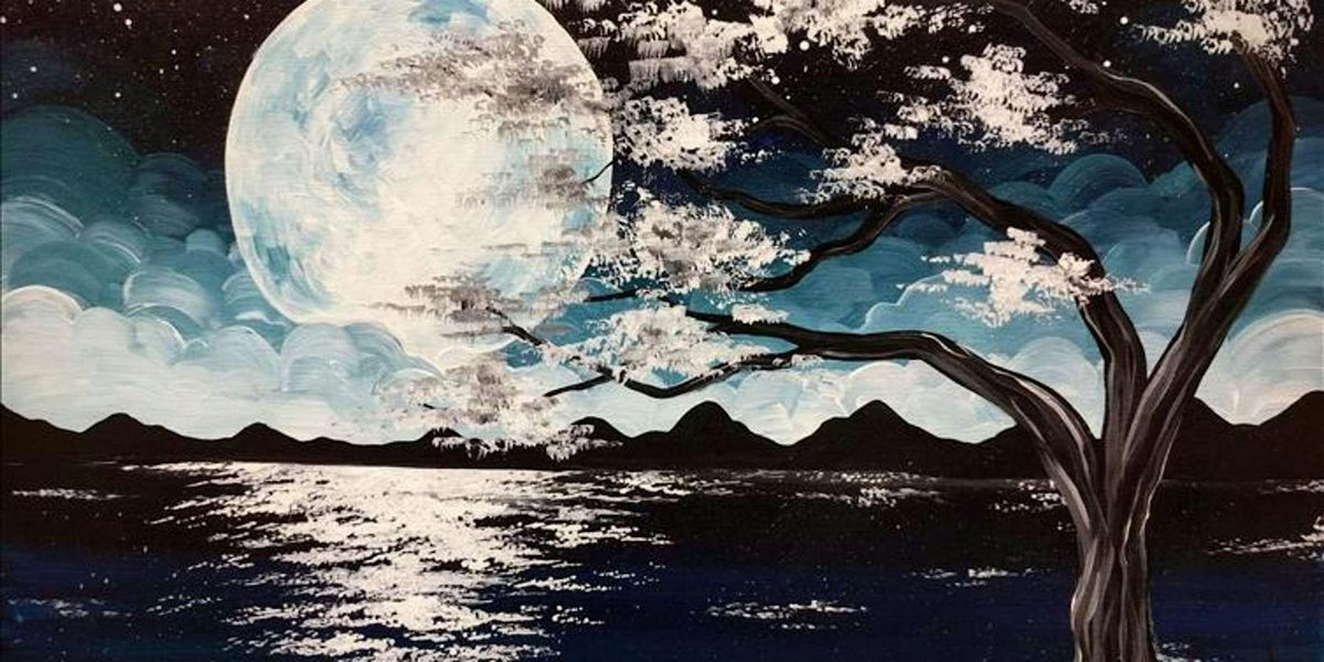 The Moon at Midnight - Paint and Sip by Classpop!™ | Event in San Antonio | AllEvents