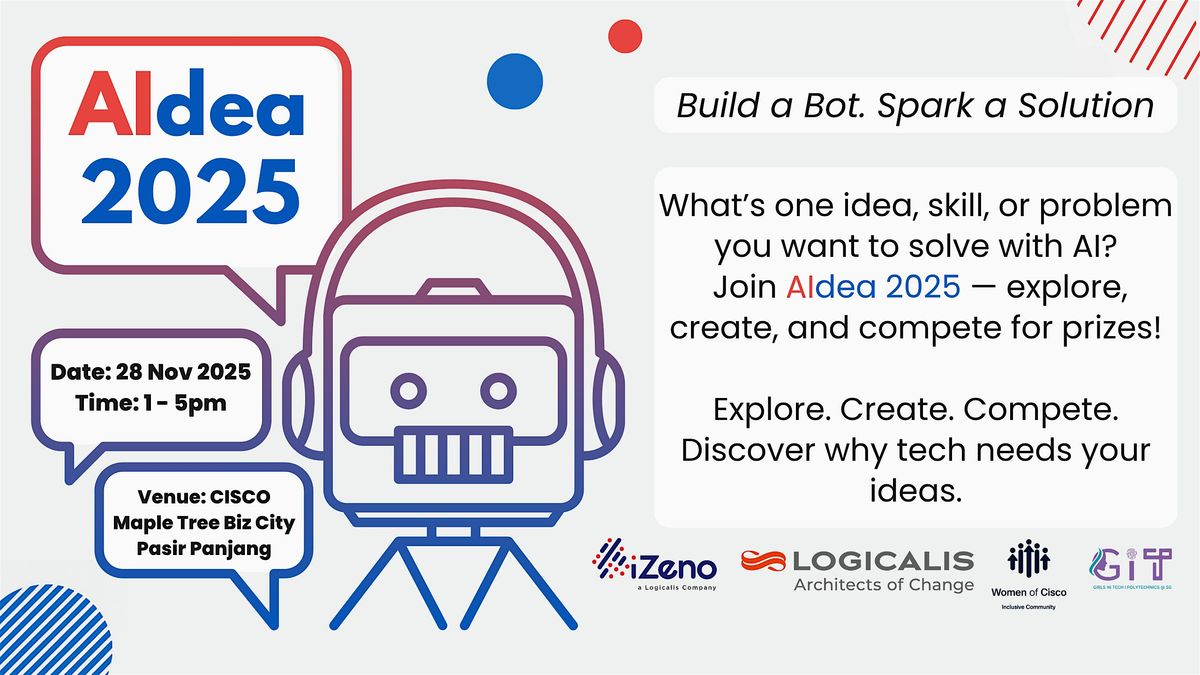 AIdea 2025: Build a Bot. Spark a Solution., 28 November | Event in Queenstown | AllEvents