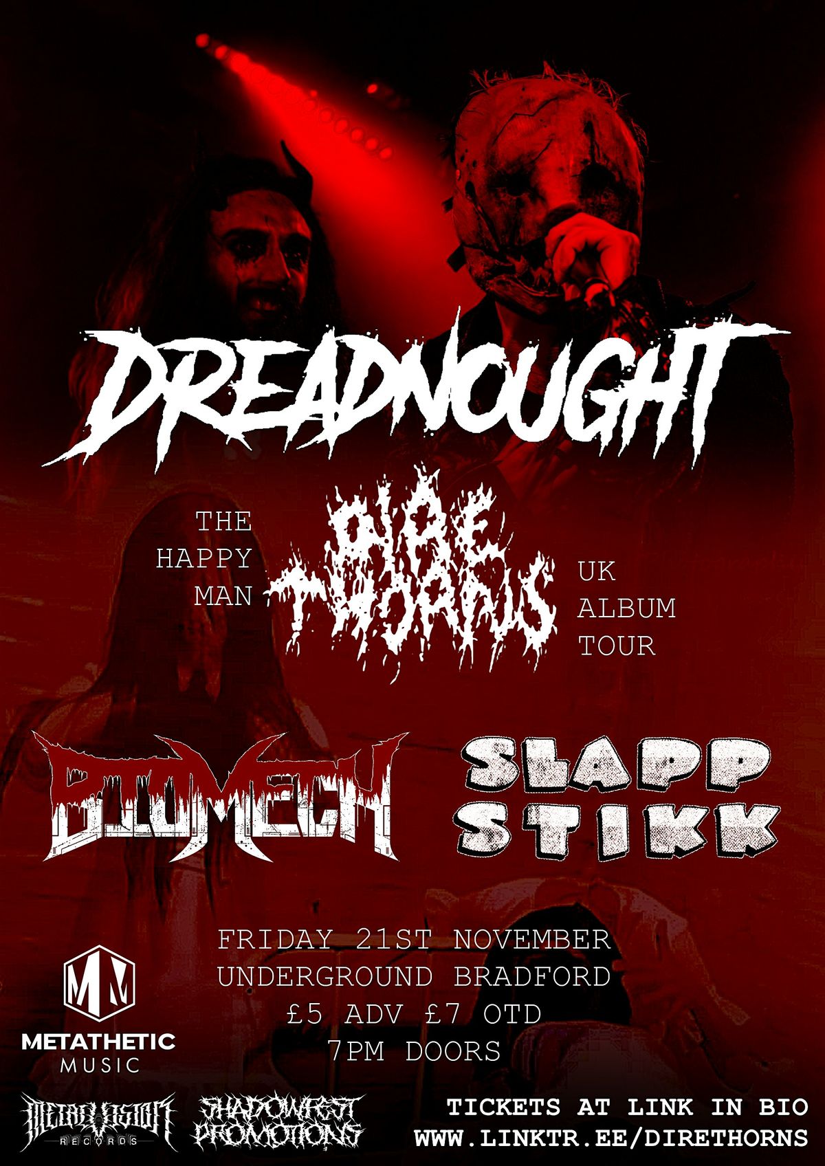 Dreadnought x Dire Thorns on The Happy Man Tour (+ Supports), 21 November | Event in Bradford | AllEvents