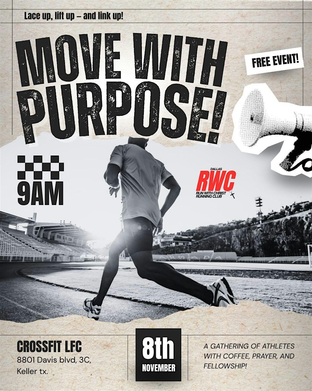 Lace up, lift up and link up!, 8 November | Event in Keller | AllEvents