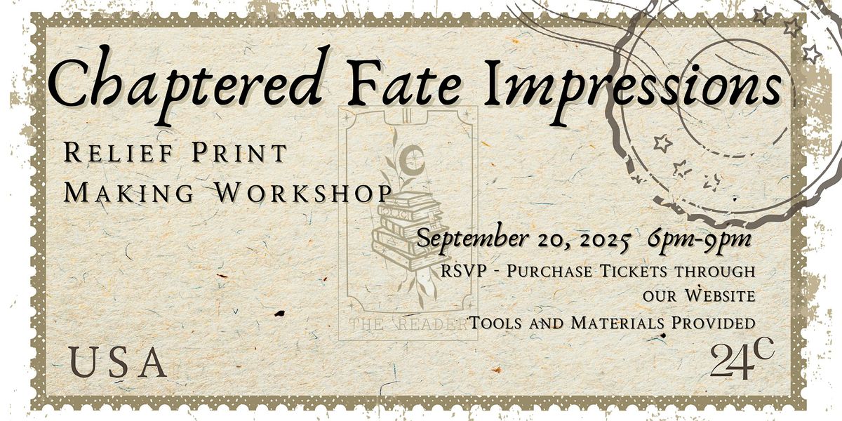 Chaptered Fate Impressions | Relief Print Making, 20 September | Event in Cedar City | AllEvents