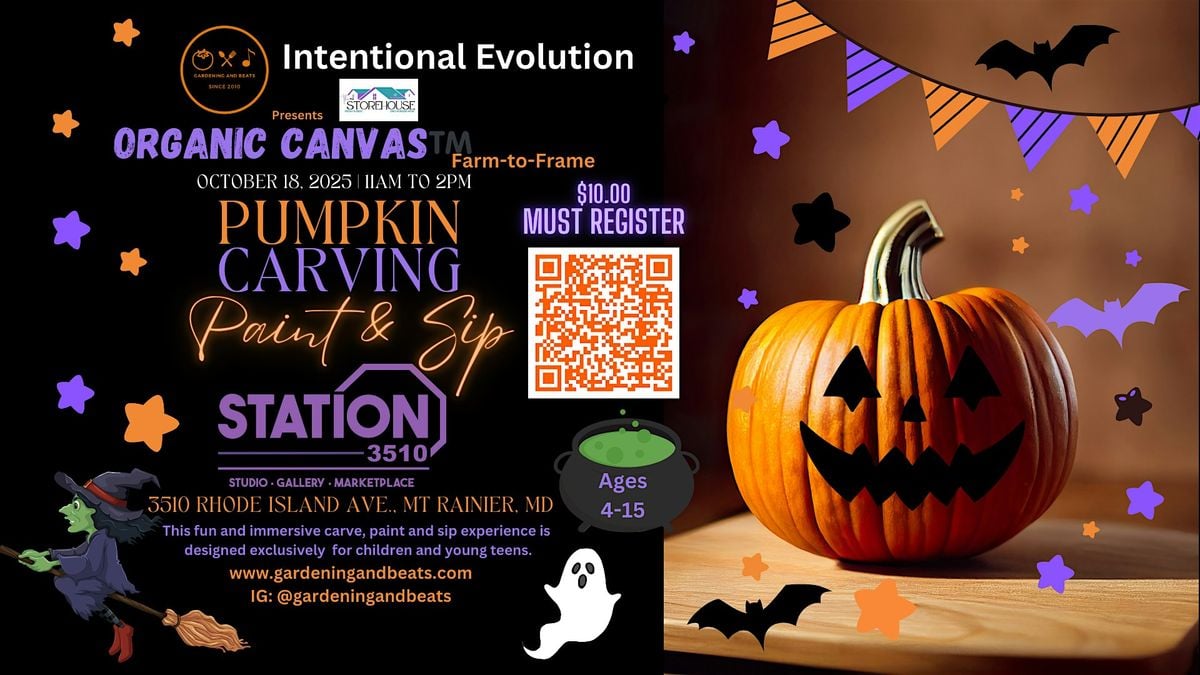Organic Canvas™️ Pumpkin Carving Paint and Sip, 18 October | Event in Mount Rainier | AllEvents