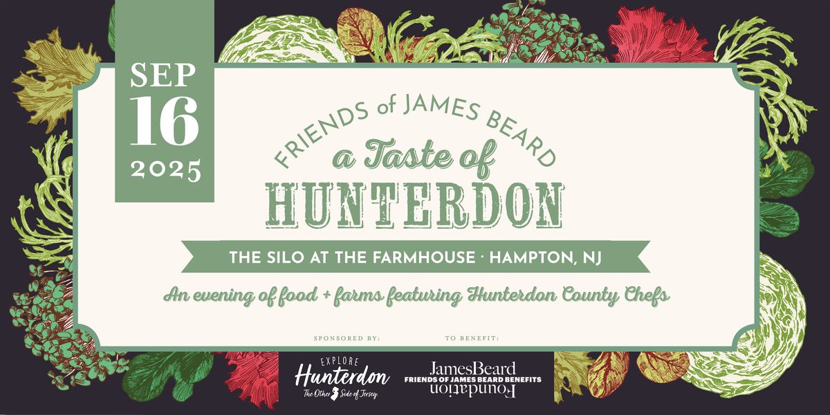 Friends of James Beard: A Taste of Hunterdon Presented by Explore Hunterdon, 16 September | Event in West Hampton