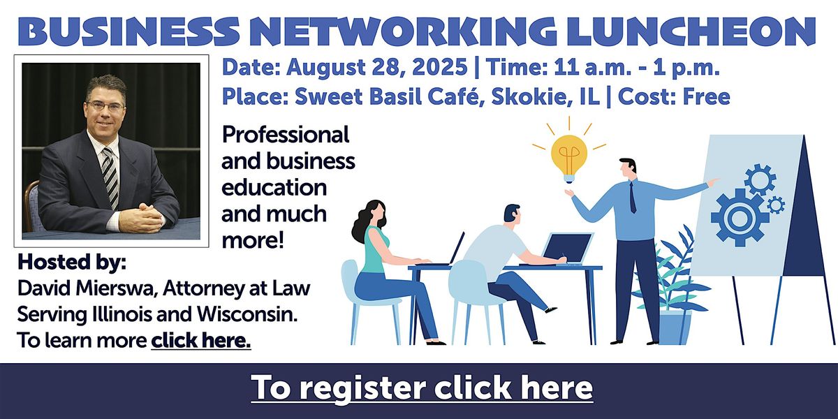 Business networking event for August 2025, 28 August | Event in Skokie | AllEvents