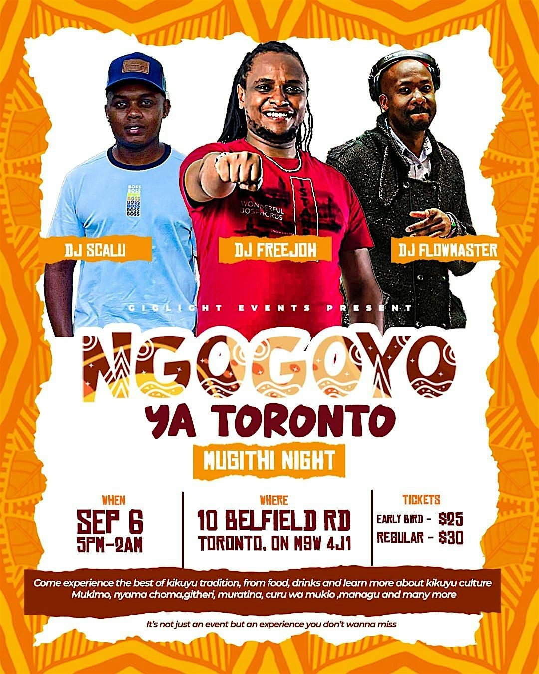 NGOGOYO YA TORONTO, 6 September | Event in Toronto | AllEvents