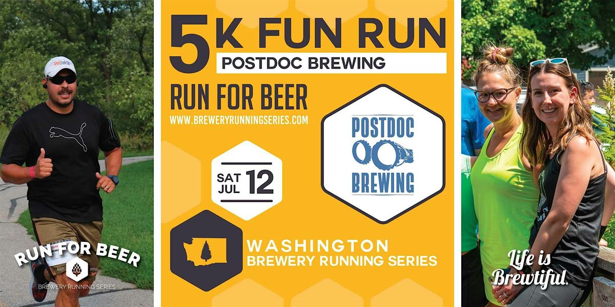 5k Beer Run x Postdoc Brewing | 2025 Washington Brewery Running Series, 12 July | Event in Redmond | AllEvents
