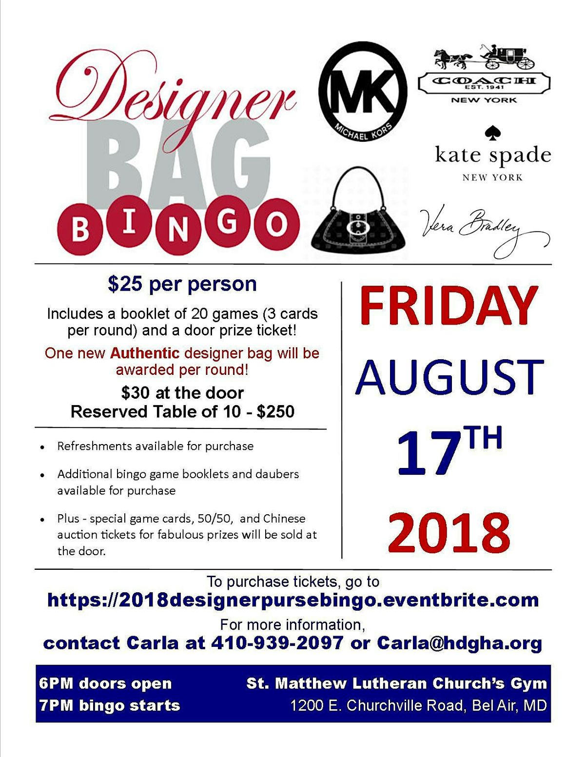 Designer Bag Bingo, 22 August | Event in Bel Air | AllEvents