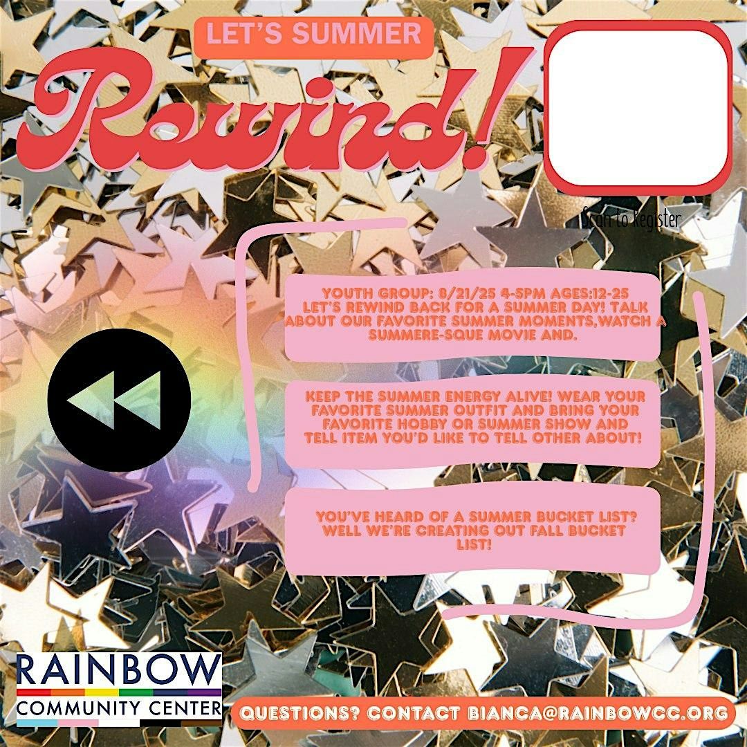 Youth Group (Ages:12-25)Summer Rewind, 21 August | Event in Concord | AllEvents