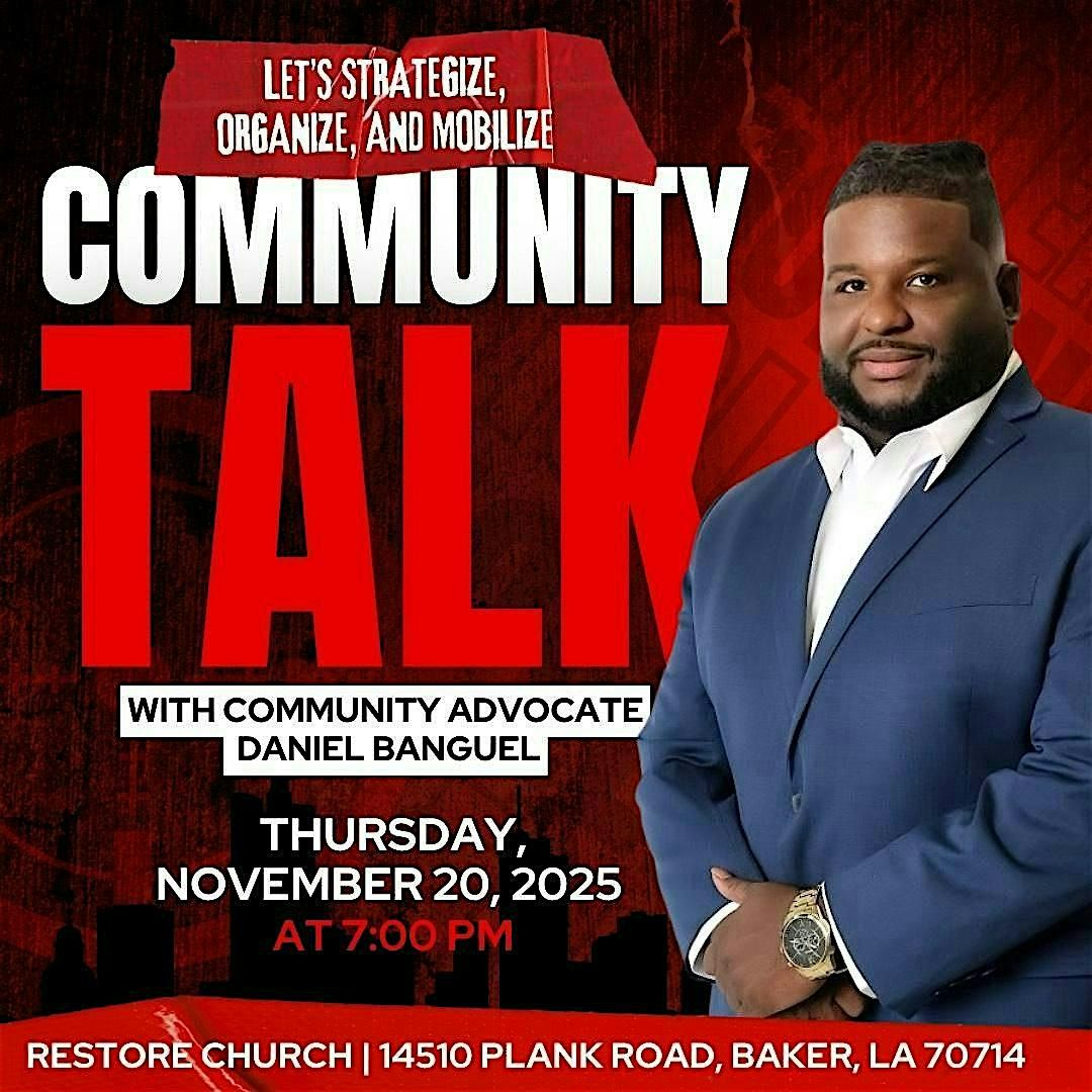 Community Talk, 20 November | Event in Baker | AllEvents