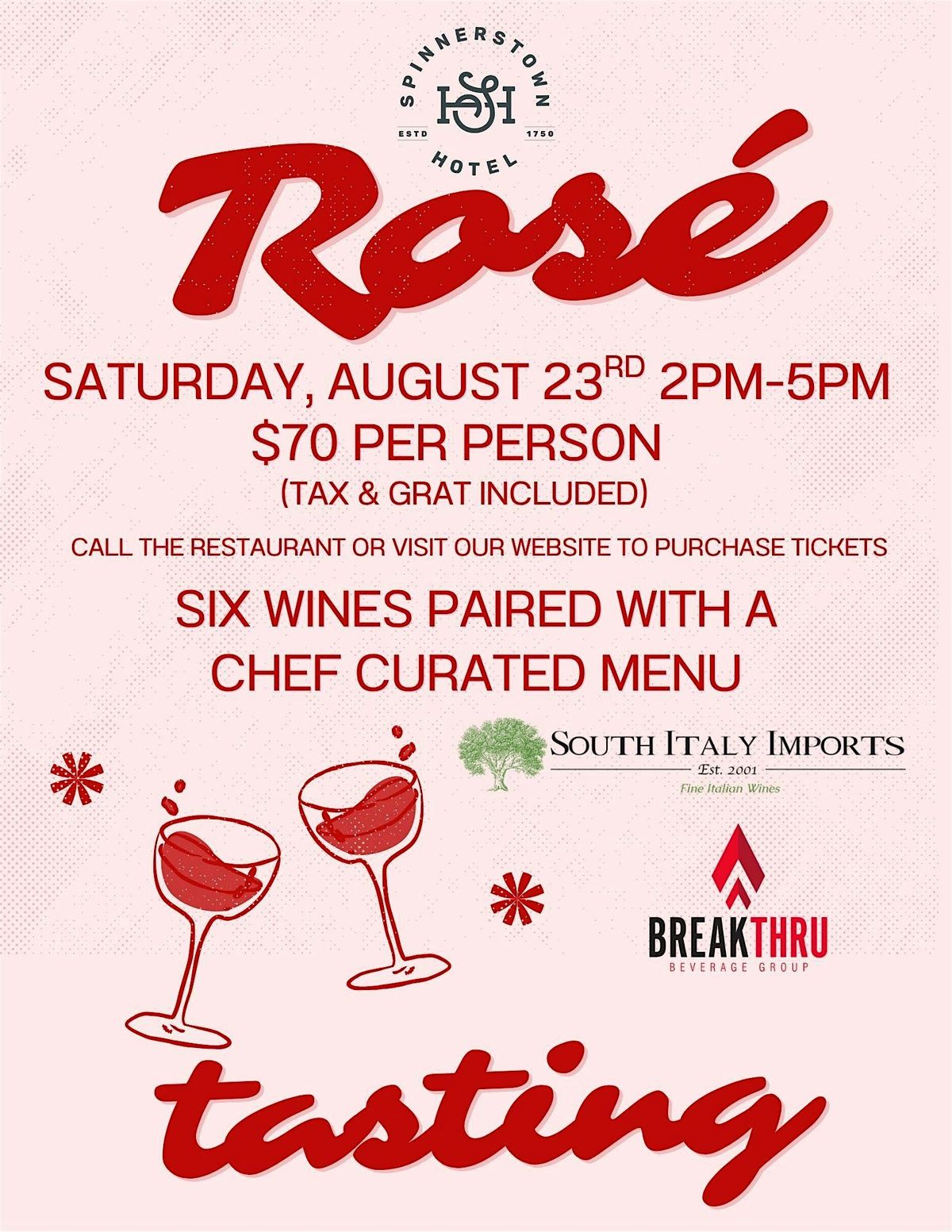 Rosé Tasting, 23 August | Event in Quakertown | AllEvents