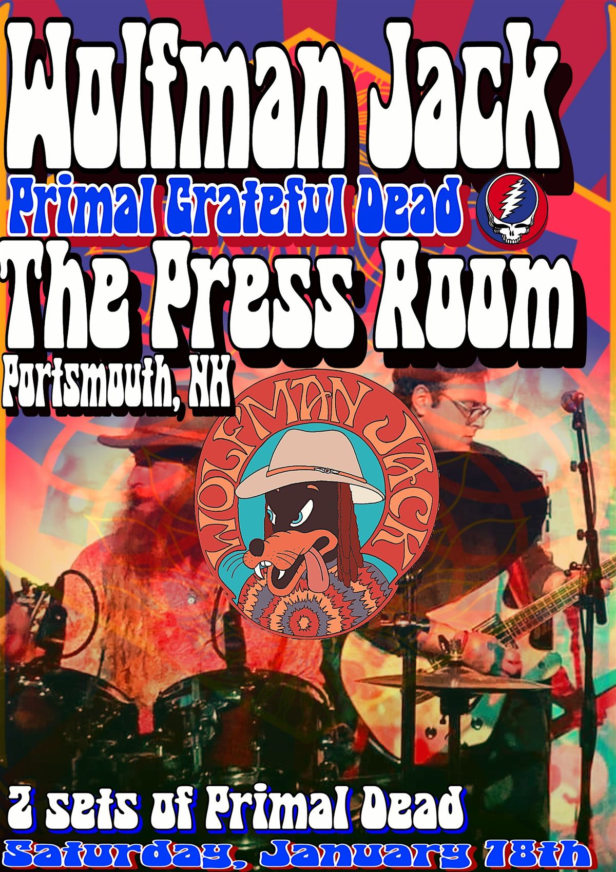 Wolfman Jack : Two Sets of Primal Grateful Dead, 27 July | Event in Portsmouth | AllEvents
