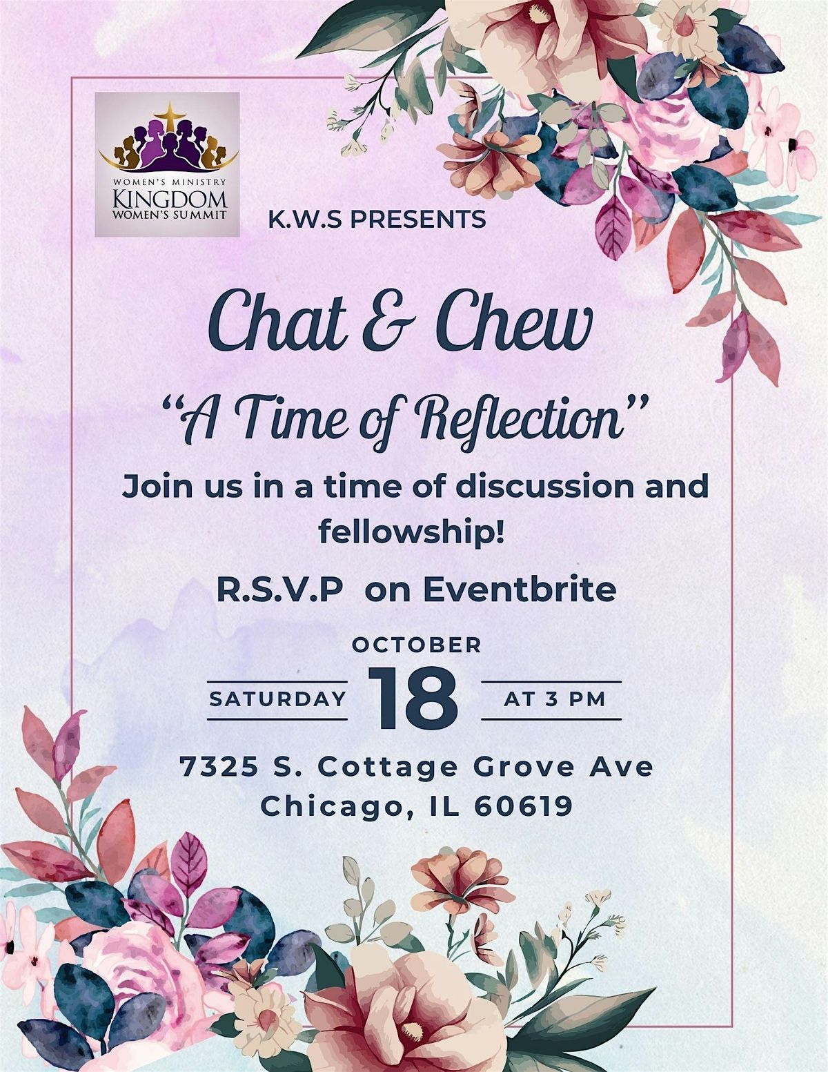 K.W.S Chat & Chew, 18 October | Event in Chicago | AllEvents
