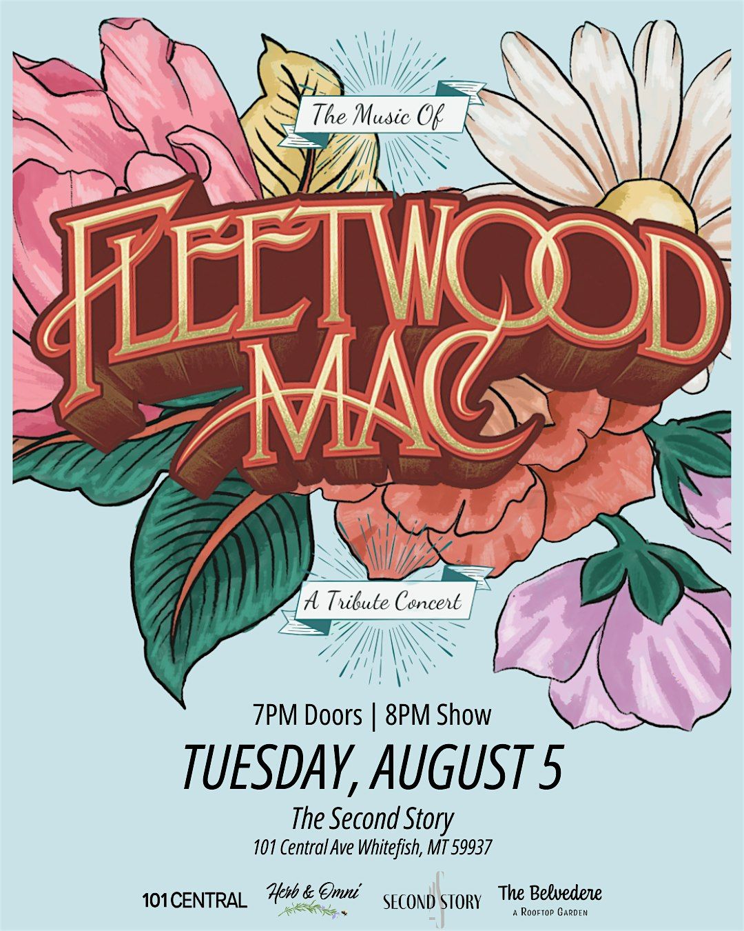 Merie Productions Presents: The Music of Fleetwood Mac, 5 August | Event in Whitefish | AllEvents