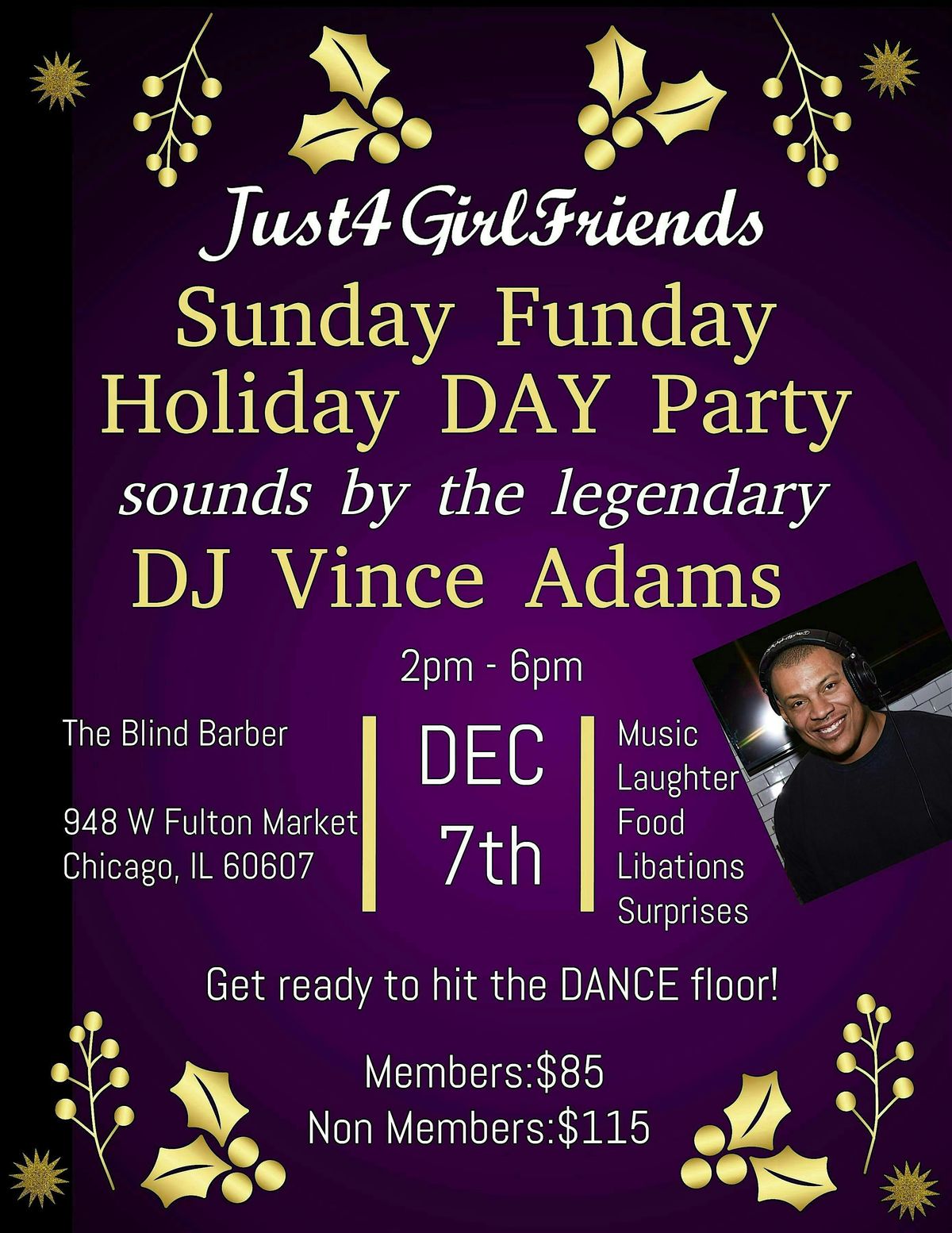 J4G's Sunday Funday Holiday Day Party, 7 December | Event in Chicago | AllEvents