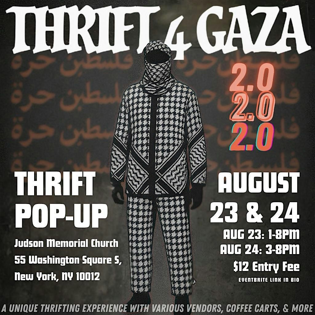 Thrift4Gaza 2.0 Pop-Up, 23 August | Event in New York | AllEvents