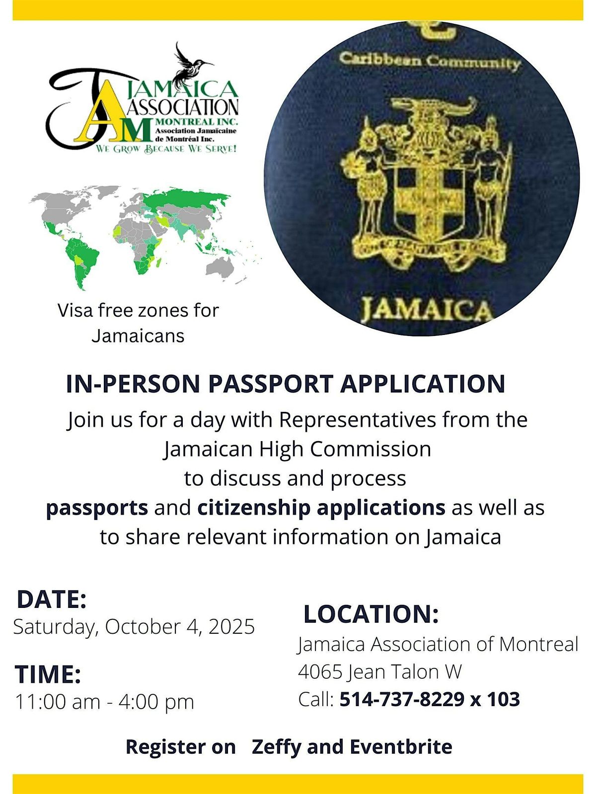 Jamaican Passport & Citizenship Applications | Event in Montréal | AllEvents