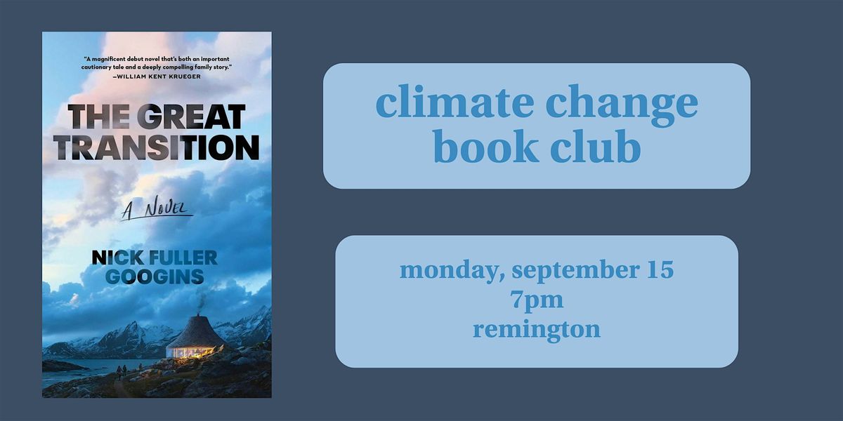 Climate Change Book Club - The Great Transition, 15 September | Event in Baltimore | AllEvents