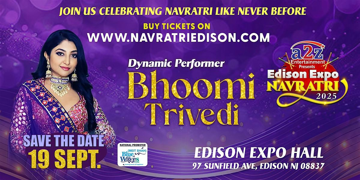 Garba With Bhoomi Trivedi @ EDISON EXPO NEW JERSEY, 19 September | Event in Edison | AllEvents