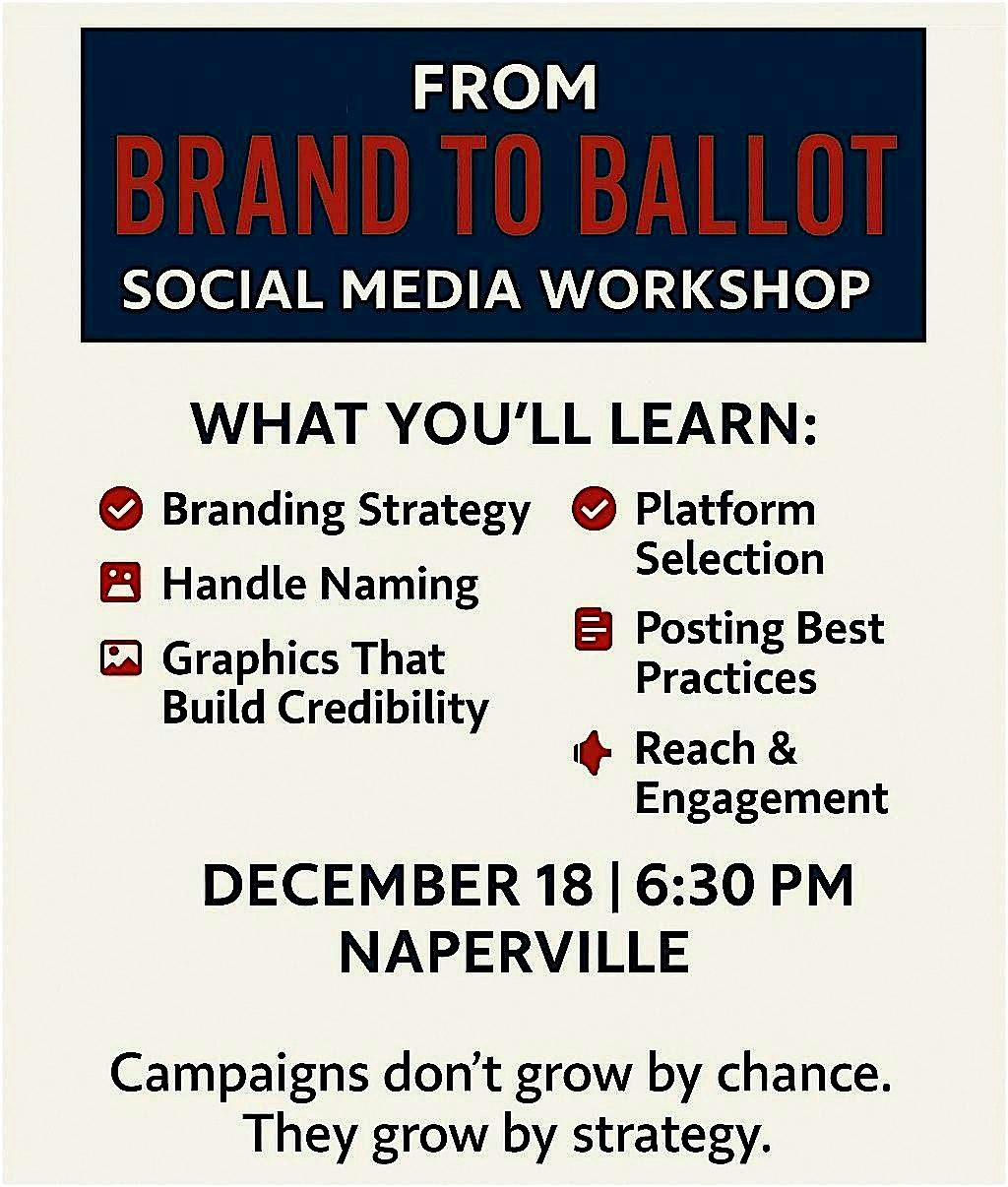 SOCIAL MEDIA WORKSHOP, 18 December | Event in Naperville | AllEvents