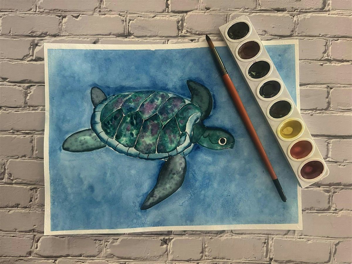 Watercolor Basics-for ages10 and up-Let's paint a colorful sea turtle!, 29 June | Event in Nehalem | AllEvents