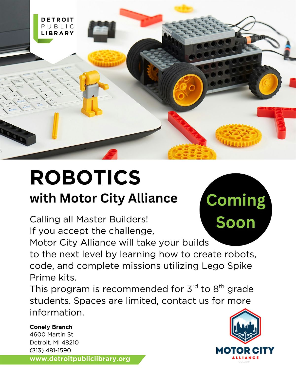 Robotics with Motor City Alliance, 13 December | Event in Detroit | AllEvents